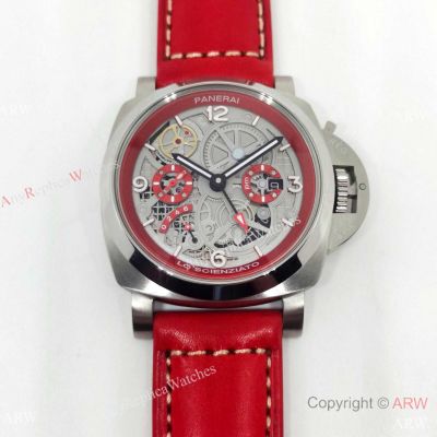 Replica Panerai Luminor GMT Lo Scienziato Watch 47mm Red Version